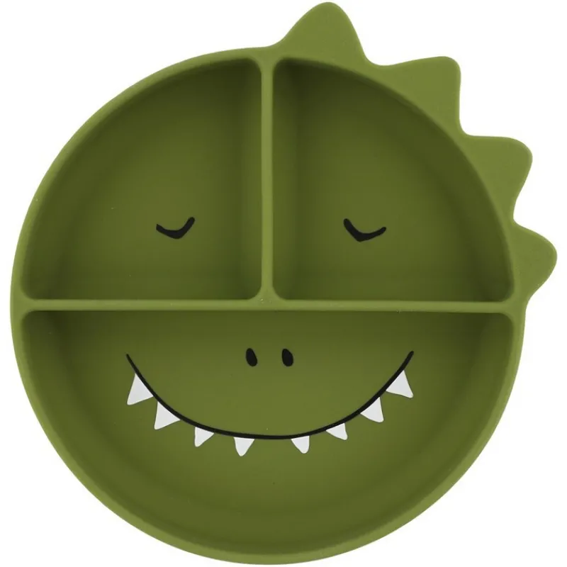La Vaisselle Pour Enfant<Trixie Assiette compartiments silicone avec ventouse Mr Dino,