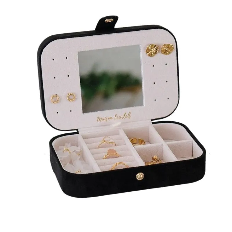 Les Bijoux | Les Accessoires<Maison Scarlett Boîte à Bijoux de Voyage Brigitte Velours Noir,