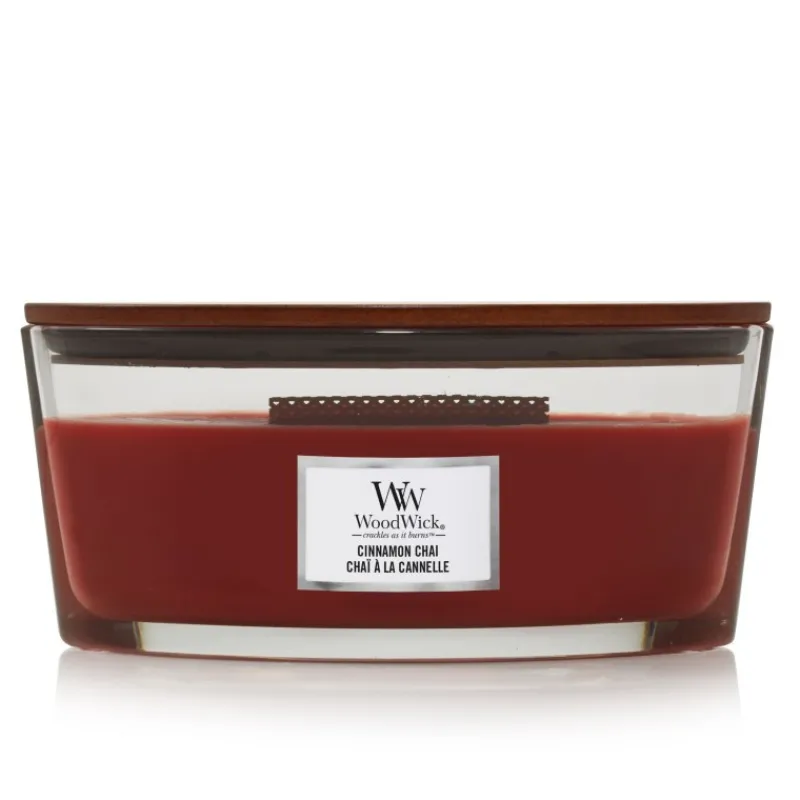 Bougies Décoratives | Bougies Parfumées<Woodwick Bougie parfumée Ellipse Chaï à la cannelle,