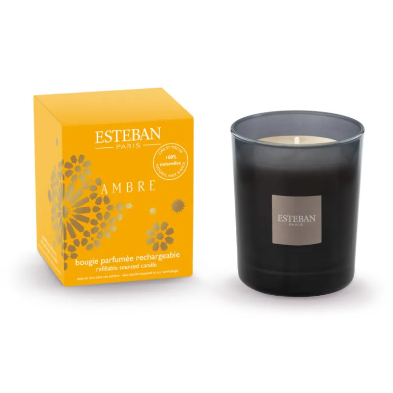 Bougies Parfumées<ESTEBAN Bougie parfumée Initiale 180g Ambre,