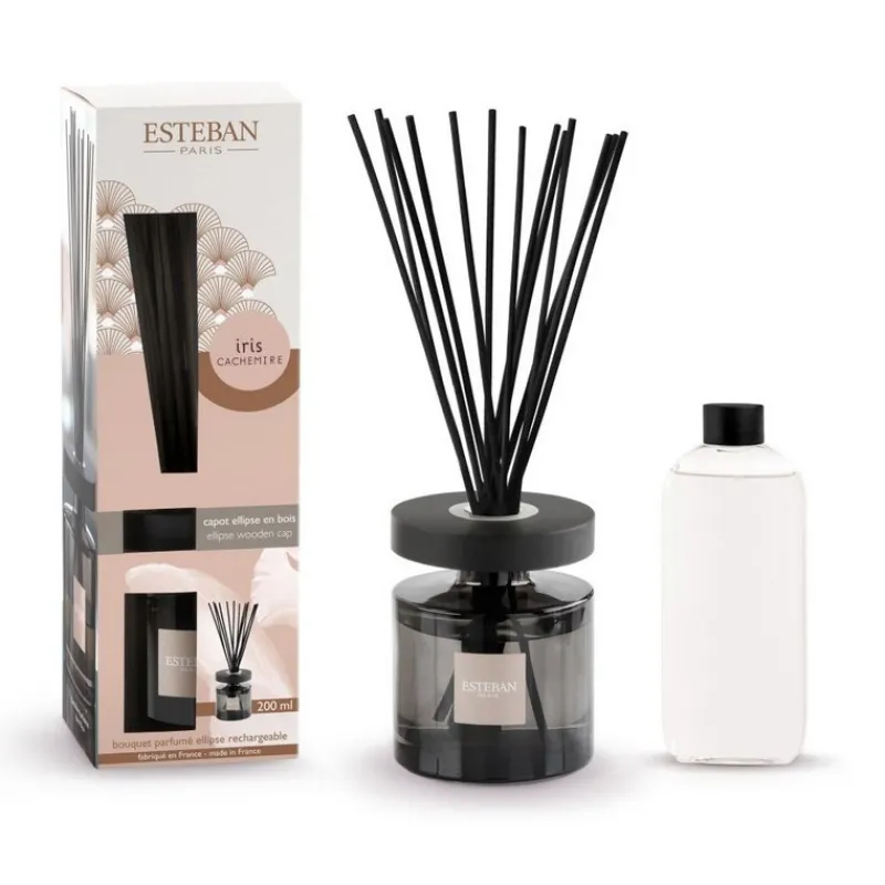 Diffuseurs De Parfum D'Intérieur<ESTEBAN Bouquet parfumé Ellipse Iris Cachemire,