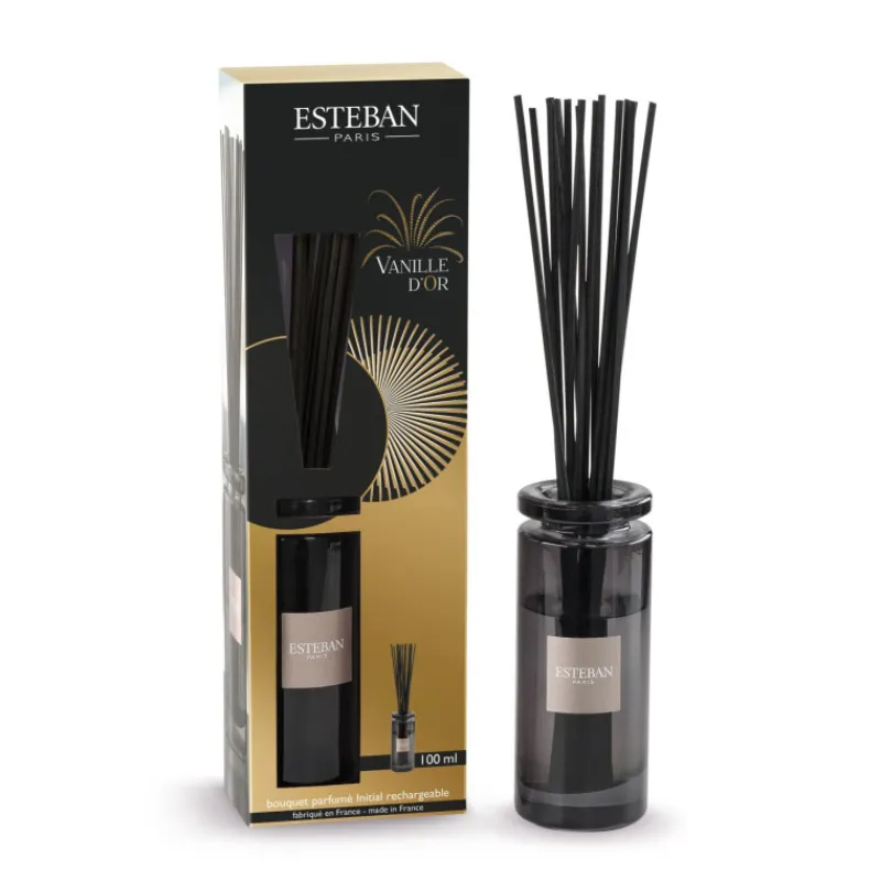 Diffuseurs De Parfum D'Intérieur<ESTEBAN Bouquet parfumé Initial Vanille d'Or,
