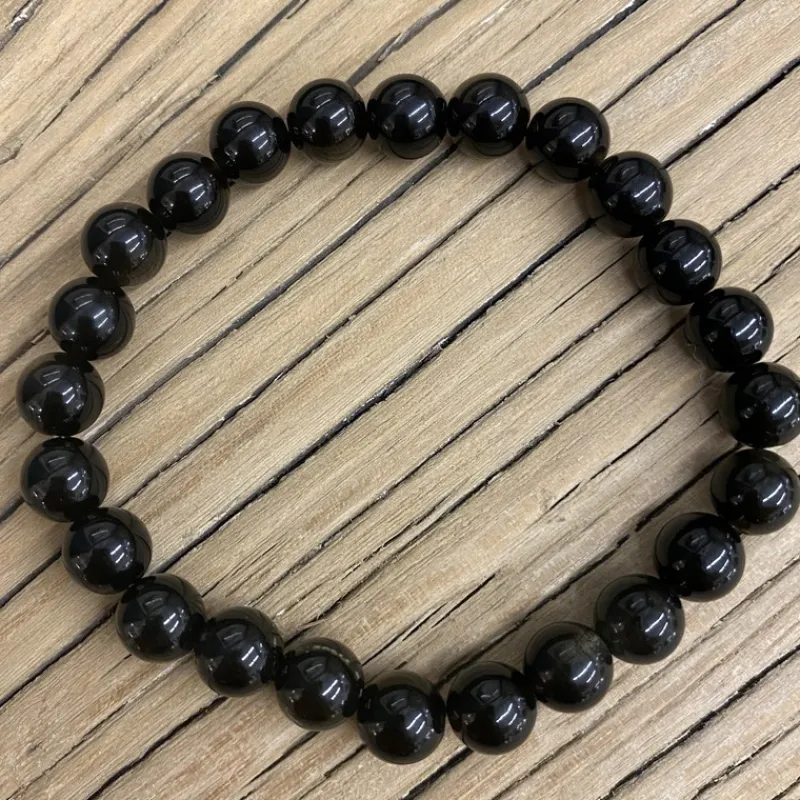 La Lithothérapie<Koukouma & Co Bracelet Obsidienne Dorée,