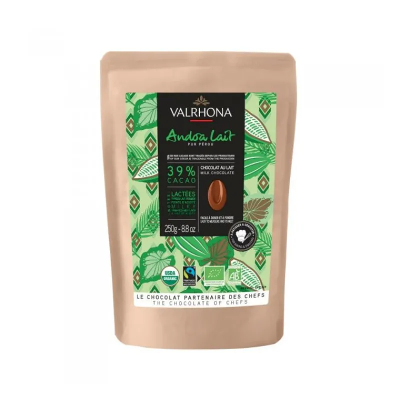 Les Ingrédients Du Pâtissier | Le Chocolat<VALRHONA Chocolat au lait bio Andoa 39 %,