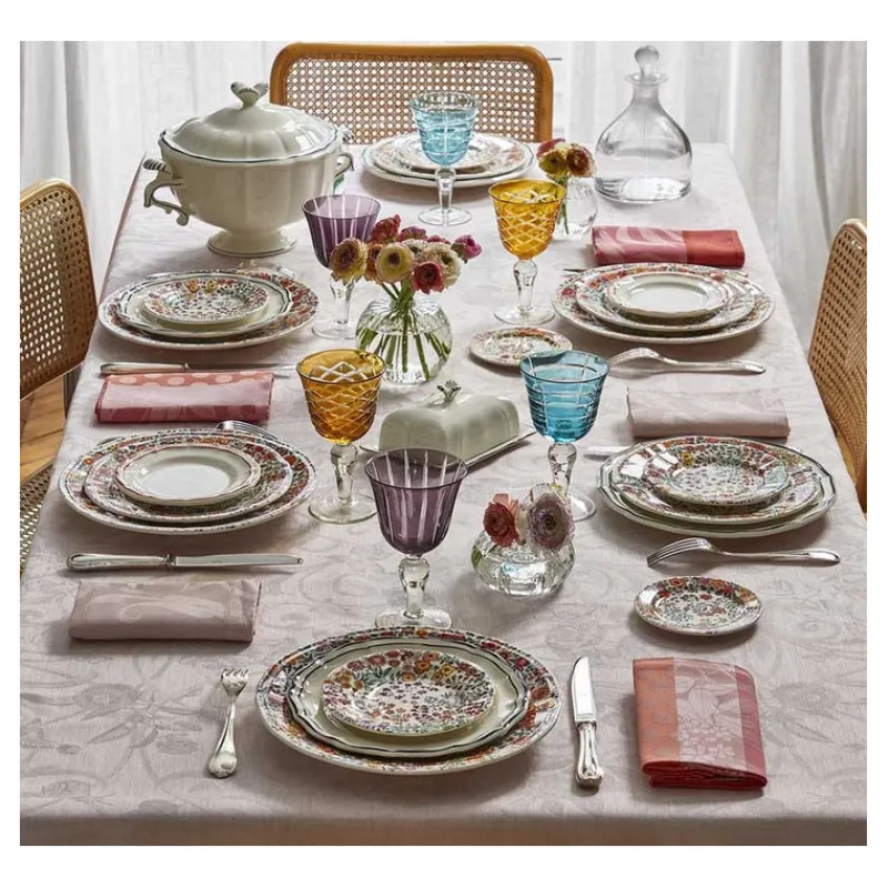 Les Assiettes Dessert<GIEN FRANCE Coffret 4 assiettes canapés Poésie, Faïencerie de Gien