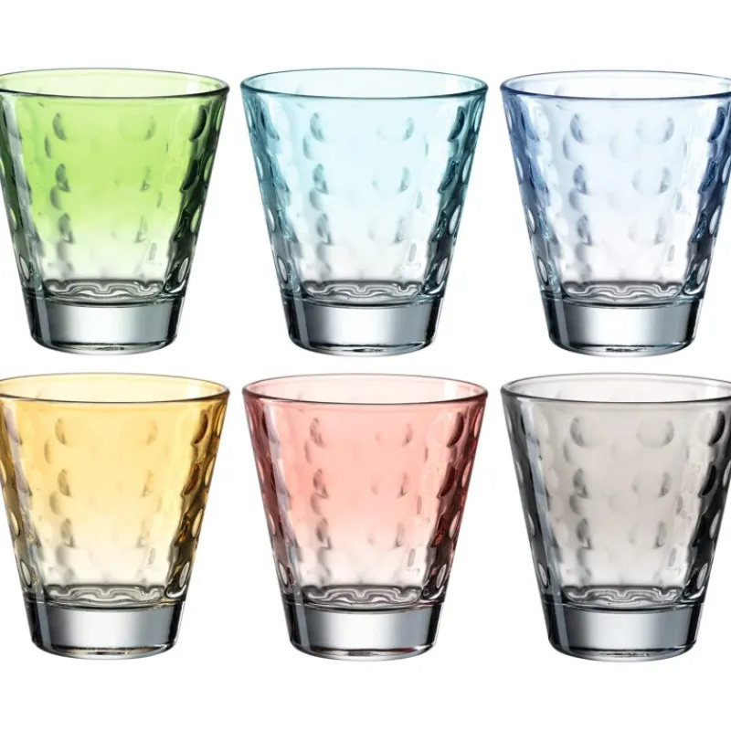 Verres Apéritif | Verres À Cocktail<LEONARDO Coffret 6 gobelets assortis Optic pastel, Léonardo