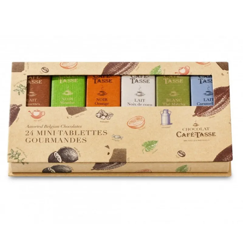 Le Chocolat<Café Tasse Coffret Découverte avec 24 mini-tablettes,