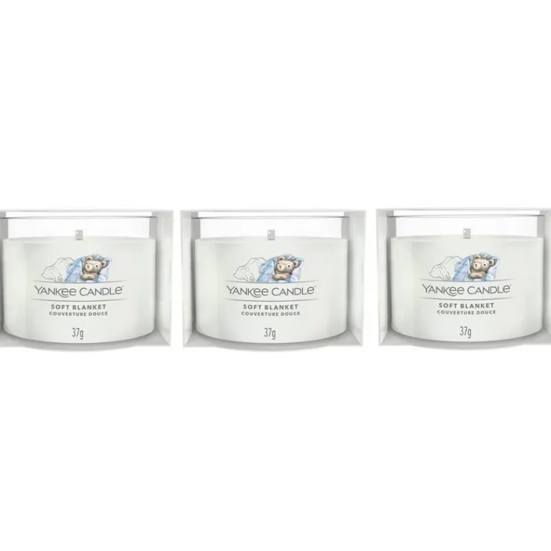 Bougies Parfumées<Yankee Candle Coffret de 3 Bougies Votives Parfumées Couverture Douce,
