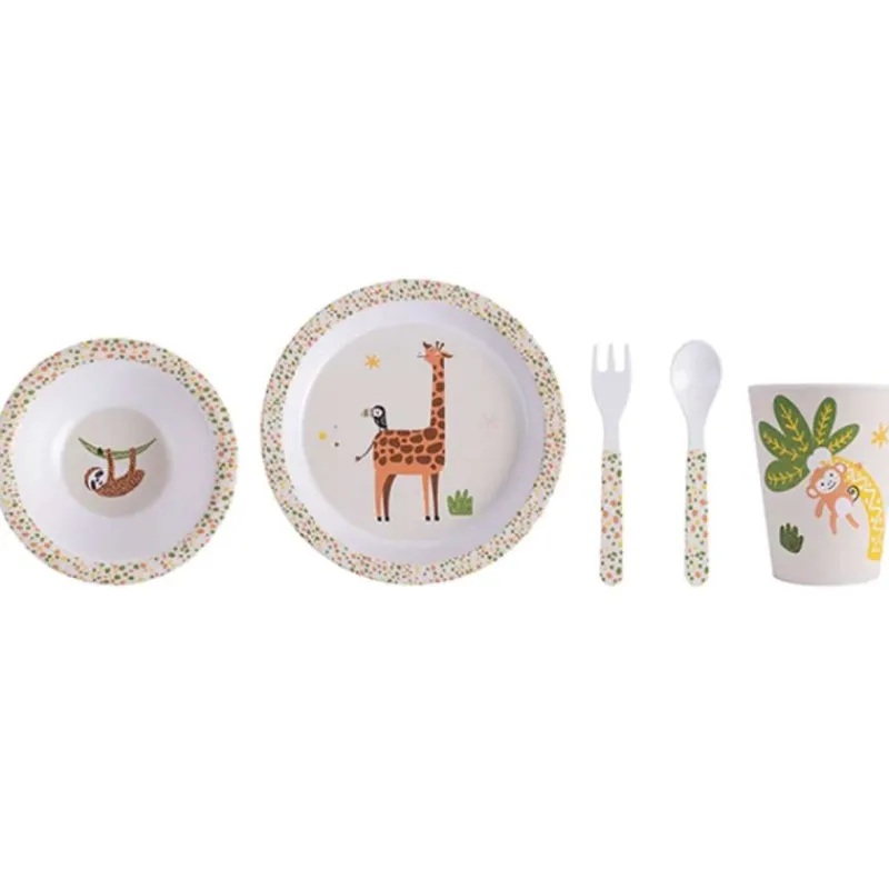 La Vaisselle Pour Enfant<Ladelle Coffret repas 5 pièces Jungle,