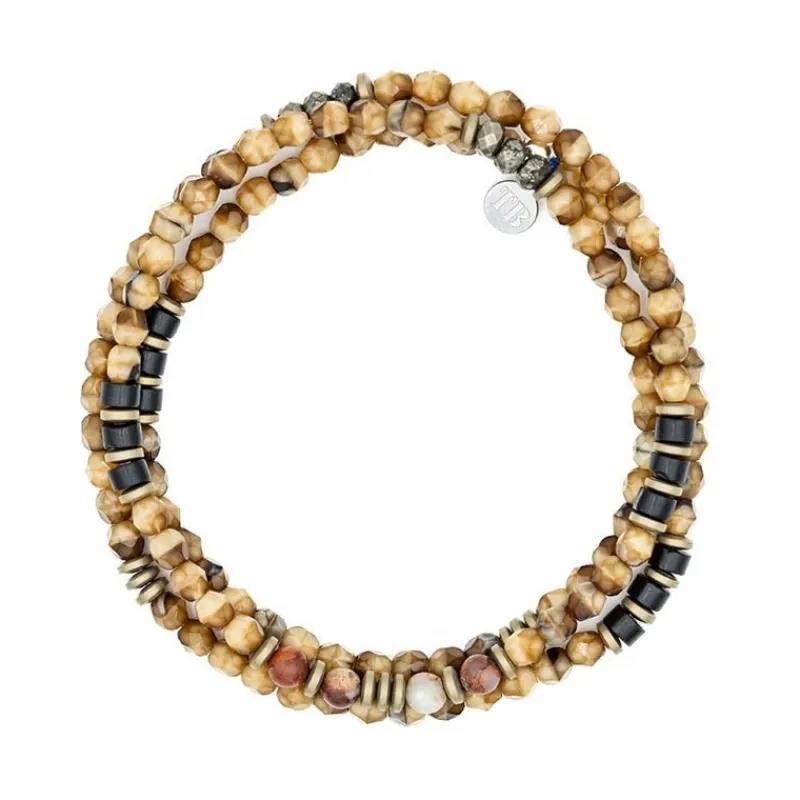 Les Bijoux<Têtes Blondes Collier et Bracelet 3 tours Gentleman Snake,
