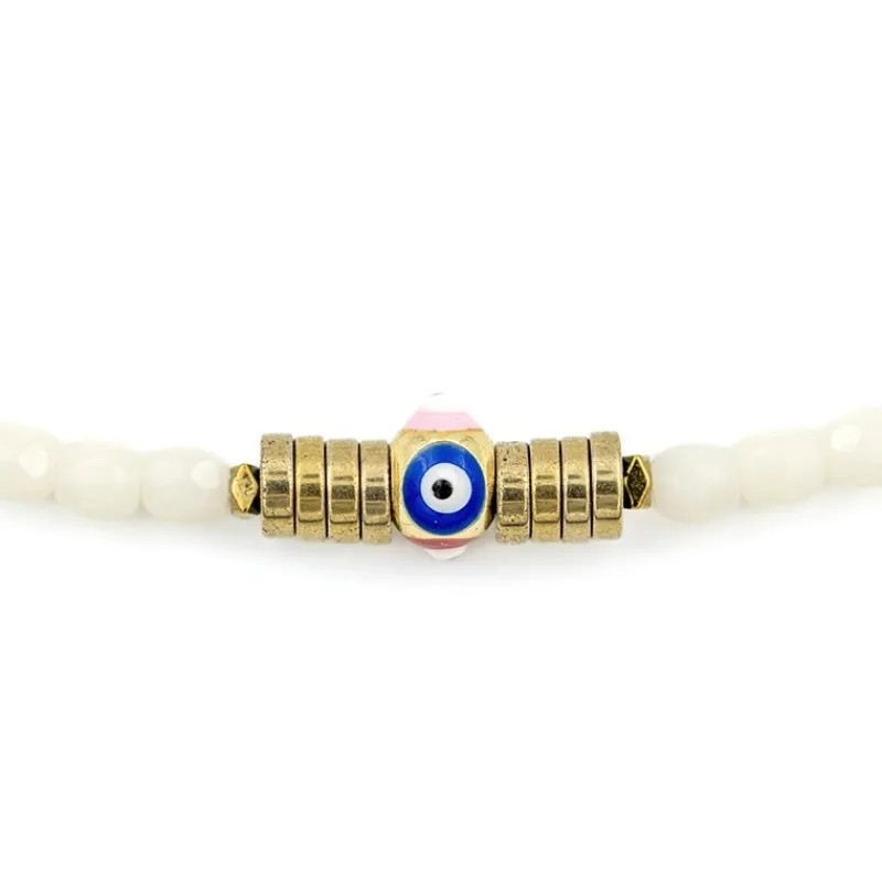 Les Bijoux<Têtes Blondes Collier et Bracelet 6 tours Nazar Vanille,