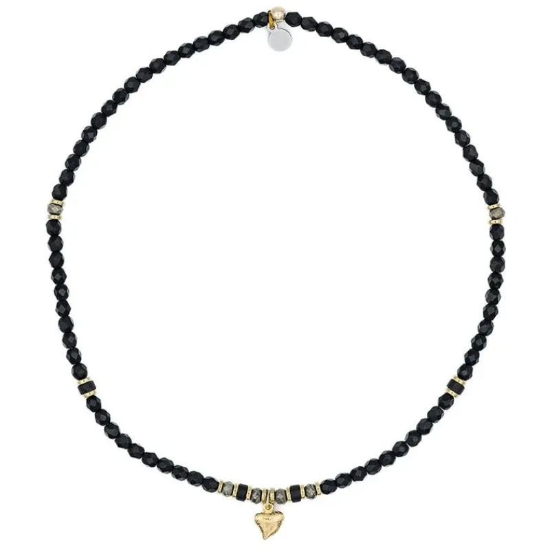 Les Bijoux<Têtes Blondes Collier ras du cou Baghera Noir Mat,