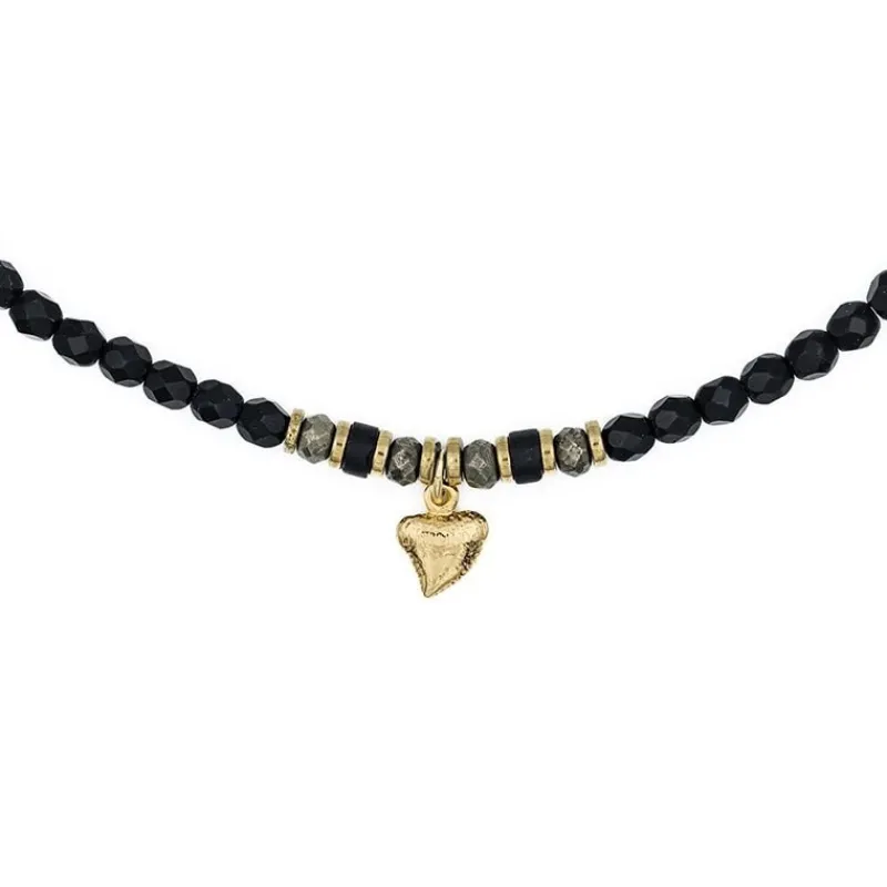 Les Bijoux<Têtes Blondes Collier ras du cou Baghera Noir Mat,