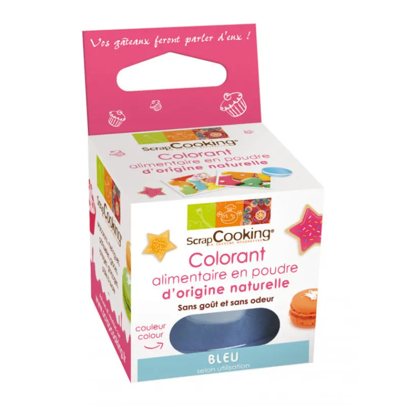 Les Macarons | Arômes Et Colorants<ScrapCooking Colorant alimentaire naturel bleu naturel,