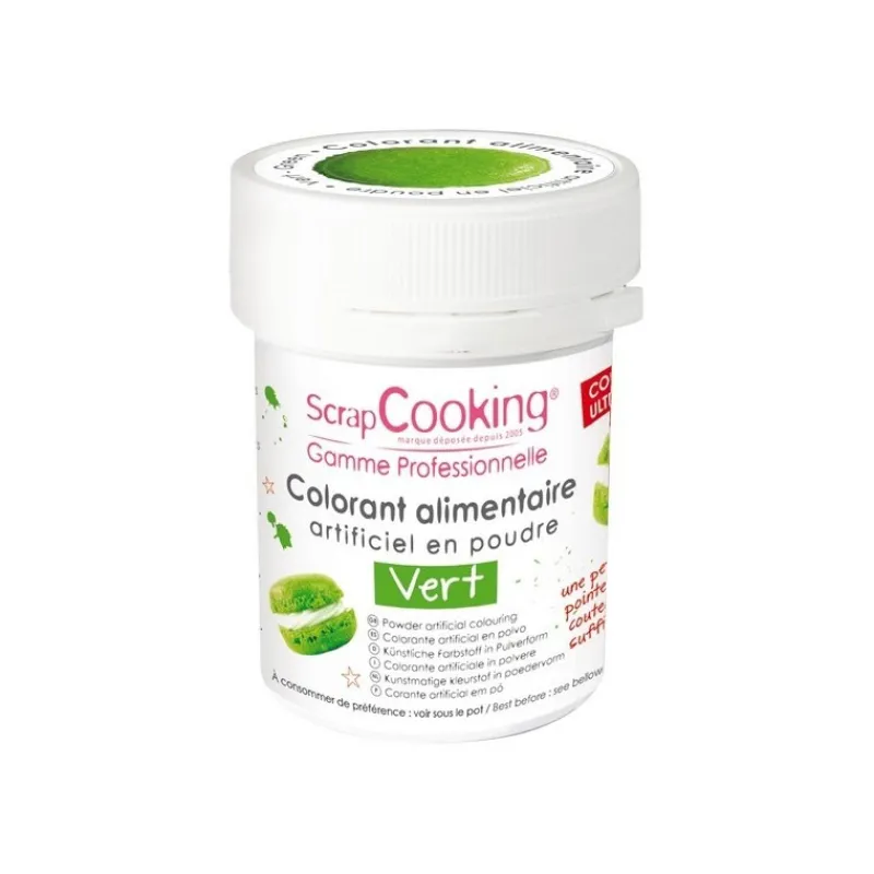 Les Macarons | Les Cupcakes<ScrapCooking Colorant artificiel en poudre Vert,
