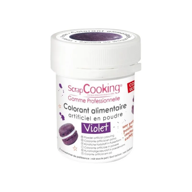 Les Macarons | Les Cupcakes<ScrapCooking Colorant artificiel en poudre Violet,