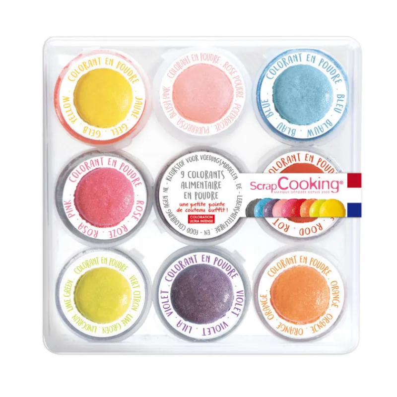 Les Macarons | Les Cupcakes<ScrapCooking 9 Colorants artificiels en poudre,