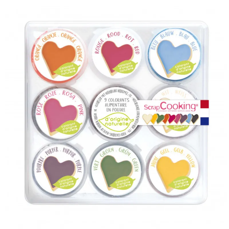 Les Macarons | Les Cupcakes<ScrapCooking 9 Colorants d'origine naturelle en poudre,
