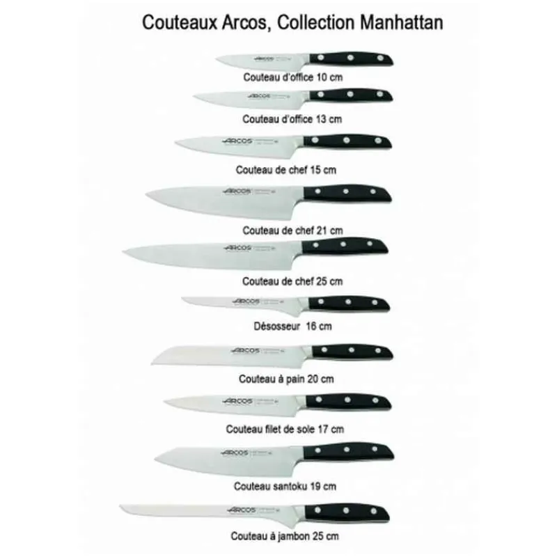 Couteaux Professionnels<ARCOS Couteau d'office forgé 10 cm Manhattan,