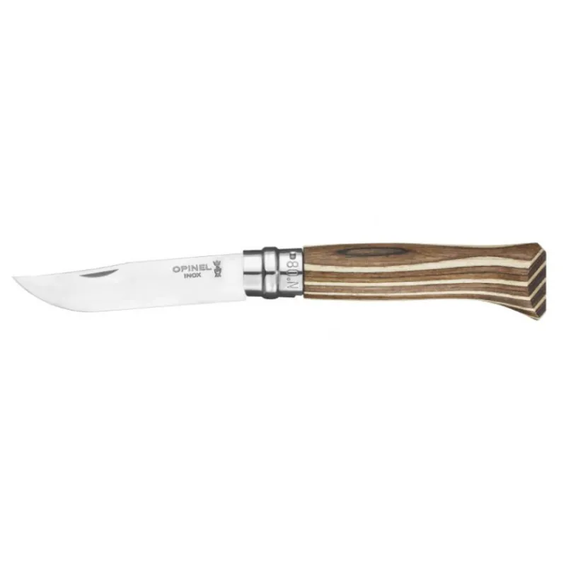 Couteaux De Poche<OPINEL Couteau N°8 Bouleau lamellé brun,