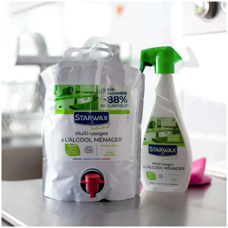 Écologiques | Cuisine<STARWAX Eco recharge Multi-usages à l'alcool ménager Soluvert,