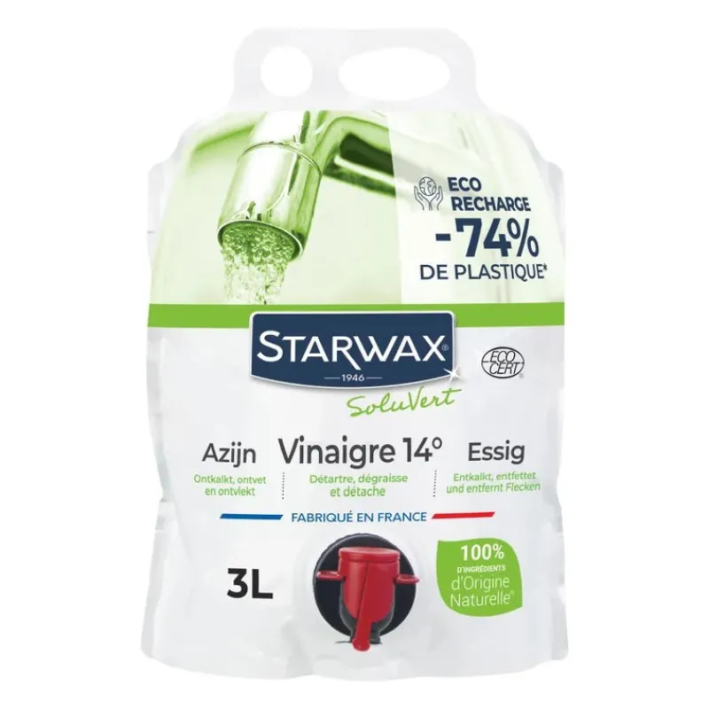Écologiques | Cuisine<STARWAX Eco recharge Vinaigre 14° Soluvert,