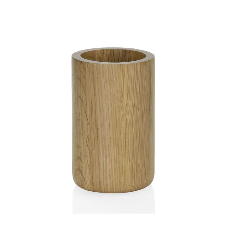 Coin Lavabo<Andrea House Gobelet de salle de bain en bois de Chêne,