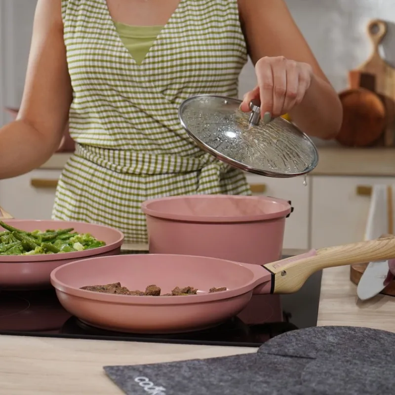 Anti-Adhérent<COOKUT L'Incroyable Casserole amovible Rose Guimauve,