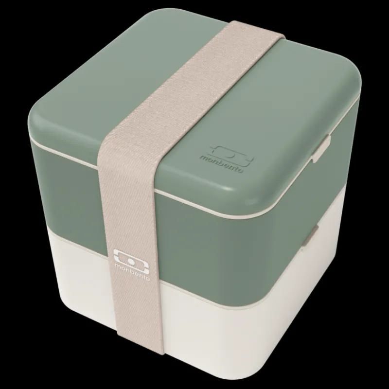 Ustensiles Pour Le Pique-Nique | Boîtes Repas Et Accessoires<Monbento MB Square vert Natural Made In France,