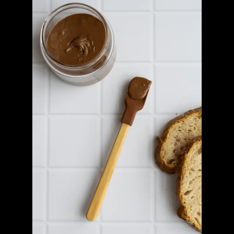 Ustensiles En Nylon Ou Silicone<PEBBLY Mini spatule Chocolat en bambou et silicone,