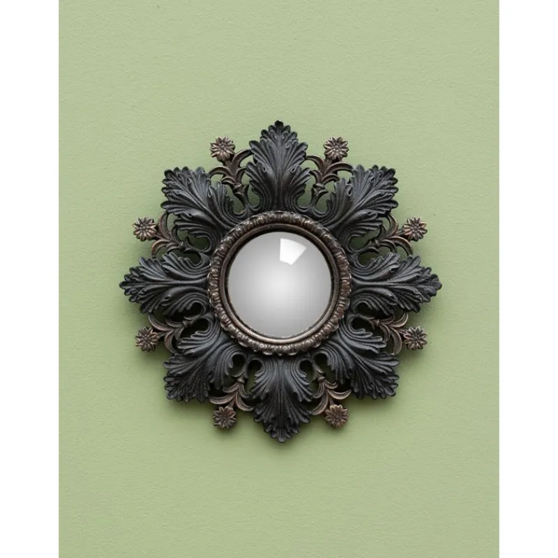 Miroirs Et Trumeaux<Chehoma Miroir convexe Feuilles Noires et Fleurs,
