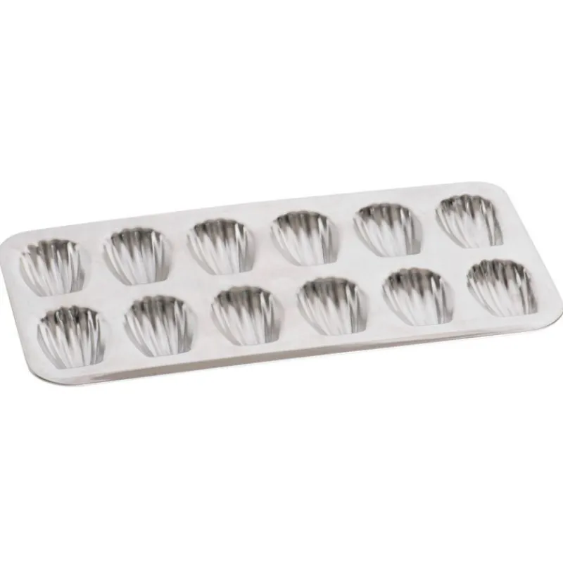 Moules À Pâtisserie<GOBEL Plaque 12 madeleines en fer blanc,