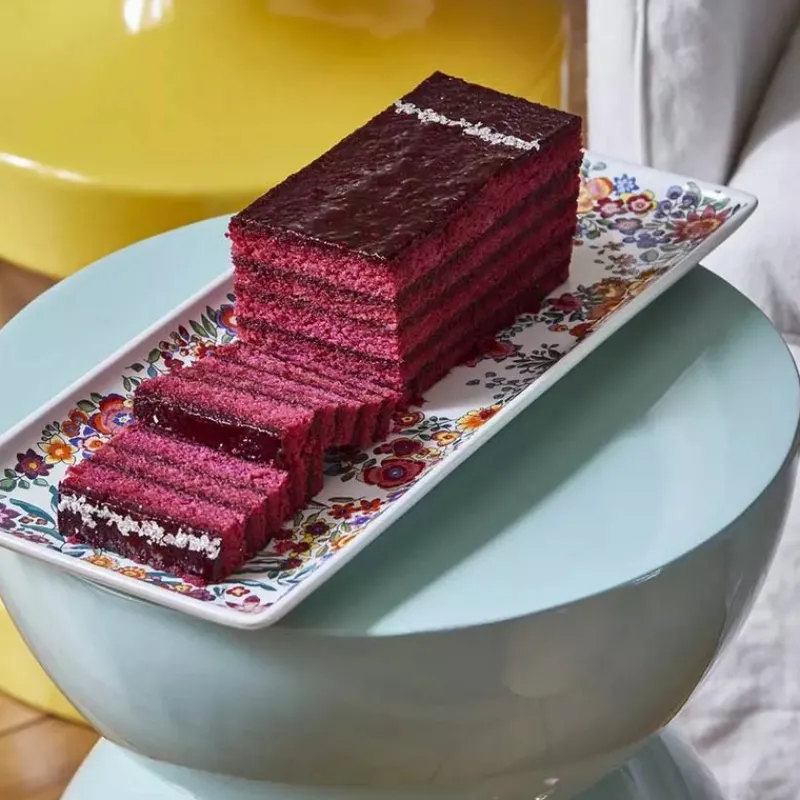 Les Plats De Service<GIEN FRANCE Plat à cake Poésie, Faïencerie de Gien