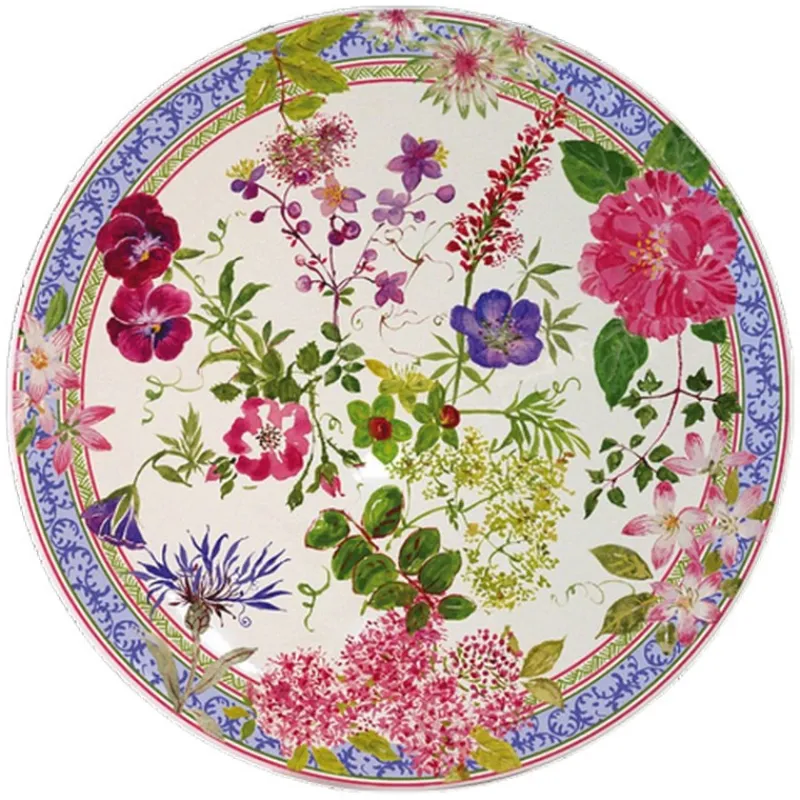 Les Plats De Service<GIEN FRANCE Plat à gâteaux Millefleurs, Faïencerie de Gien