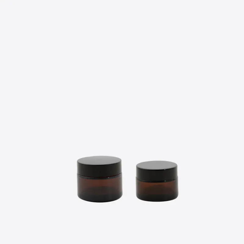 Coin Lavabo<Point Virgule Pots à cosmétiques en verre ambré,