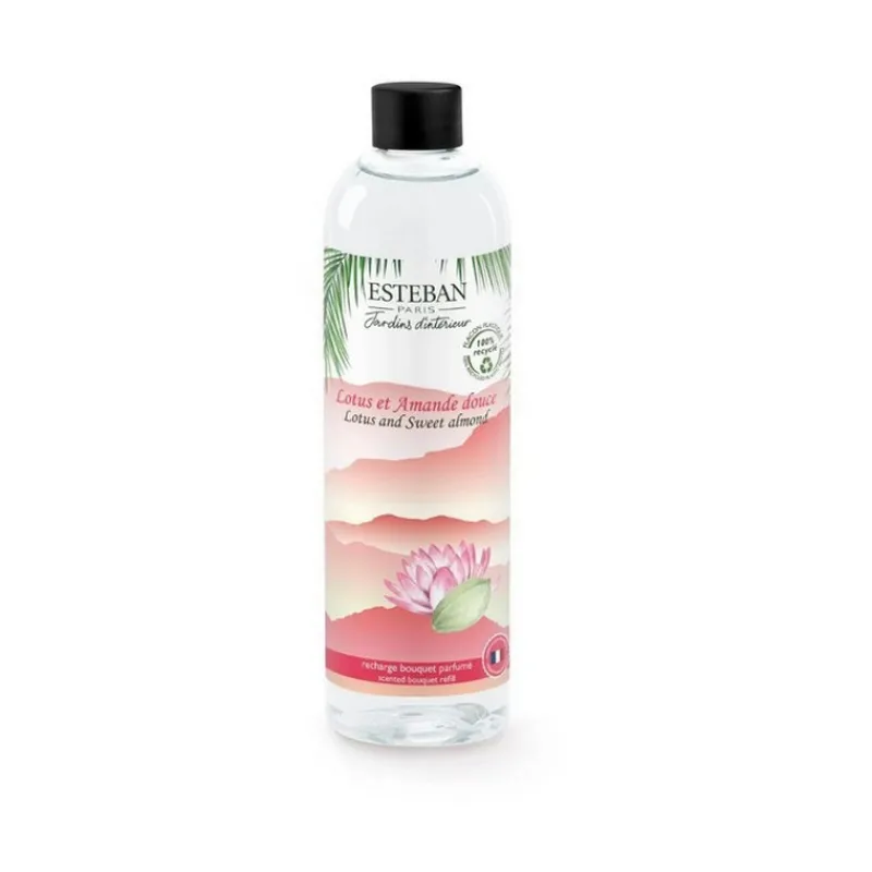 Parfums D'Intérieur<ESTEBAN Recharge de bouquet parfumé 250ml Lotus et Amande Douce,