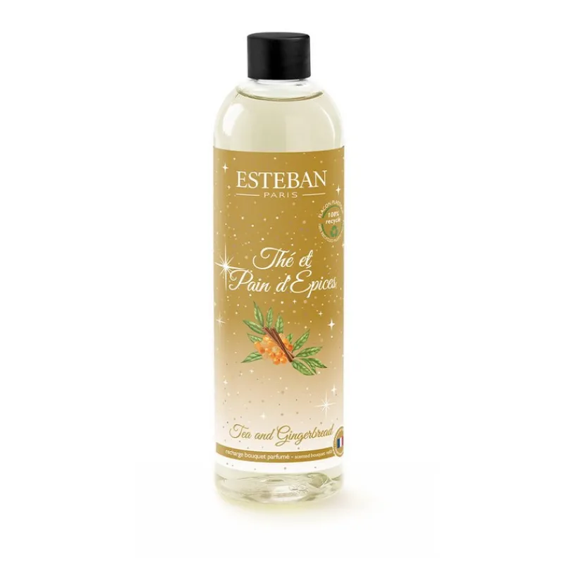 Parfums D'Intérieur<ESTEBAN Recharge de bouquet parfumé 250ml Thé et Pain d'épices,