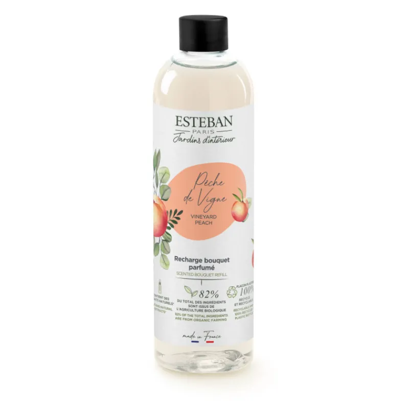 Parfums D'Intérieur<ESTEBAN Recharge de bouquet parfumé Pêche de Vigne,