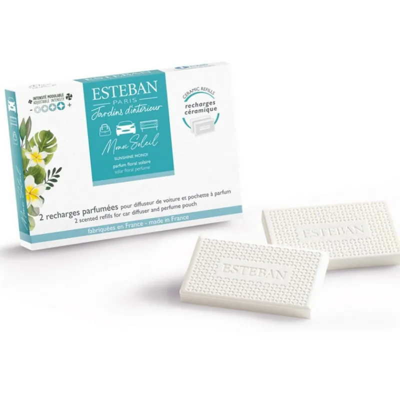 Diffuseurs De Parfum D'Intérieur<ESTEBAN Recharge parfumée pour diffuseur de voiture Monoï Soleil,