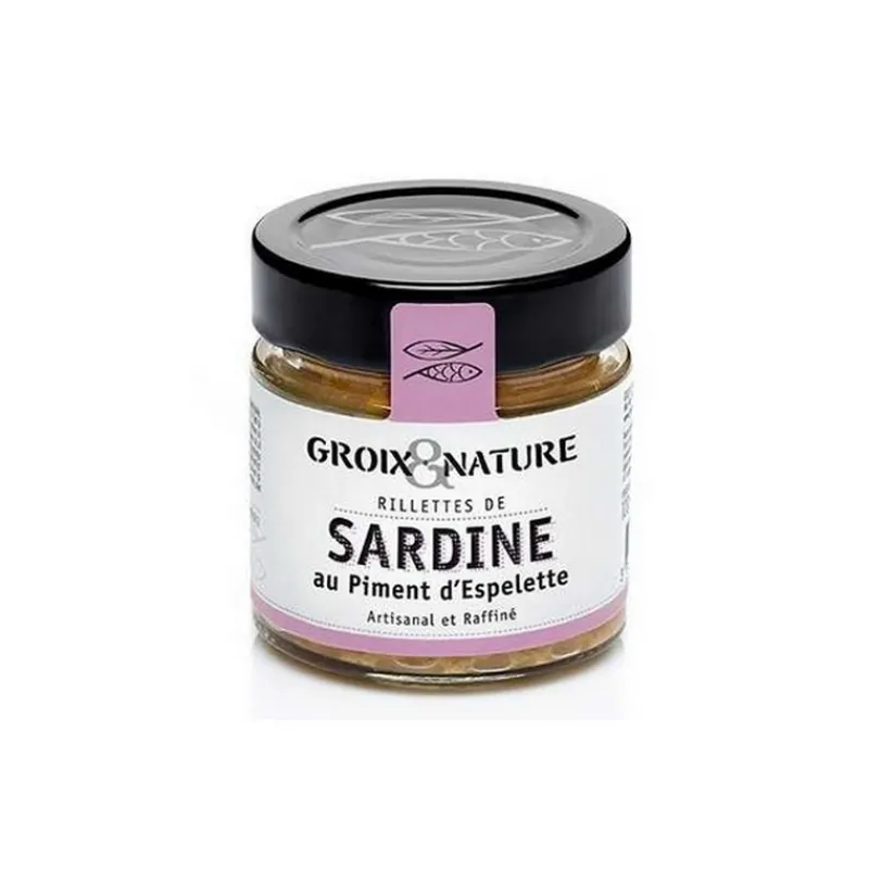 Tartinables<Groix et Nature Rillettes de Sardine au piment d'Espelette,