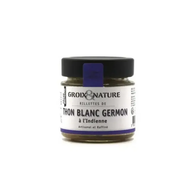 Tartinables<Groix et Nature Rillettes de Thon Blanc Germon à l'Indienne,