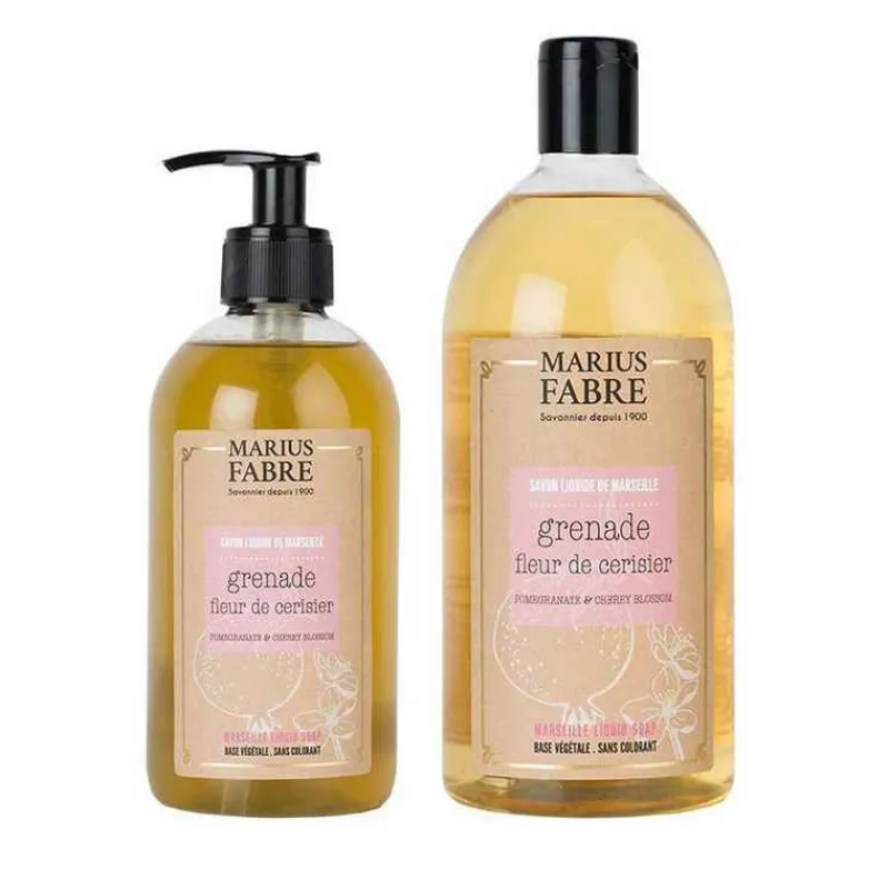 Les Soins | Coin Lavabo<Marius Fabre Savon liquide de Marseille Fleur de cerisier Grenade,
