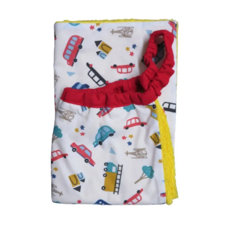 Le Textile Pour Enfant | Essuie-Mains<Les Petits Pinpins Serviette élastiquée Véhicules Multicolores,