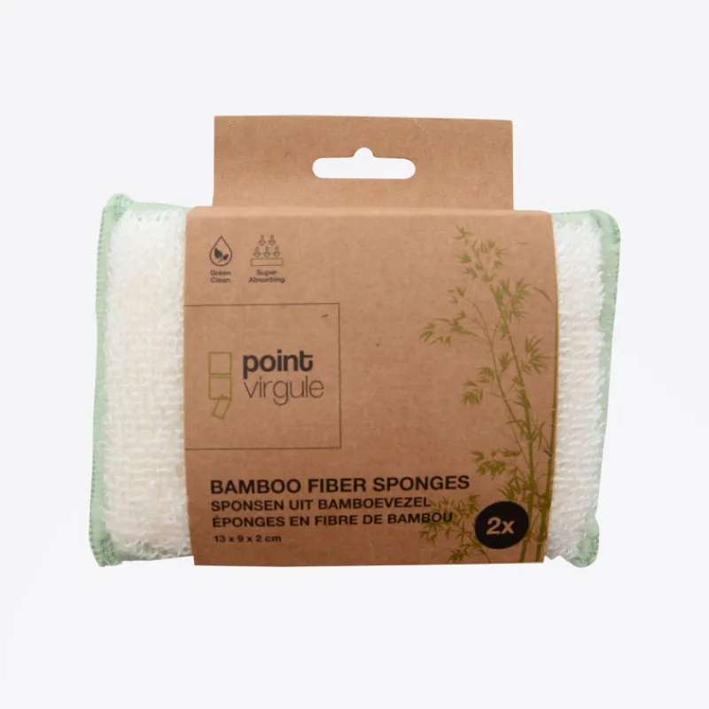 Brosserie | Écologiques<Point Virgule Set de 2 éponges en fibre de bambou,