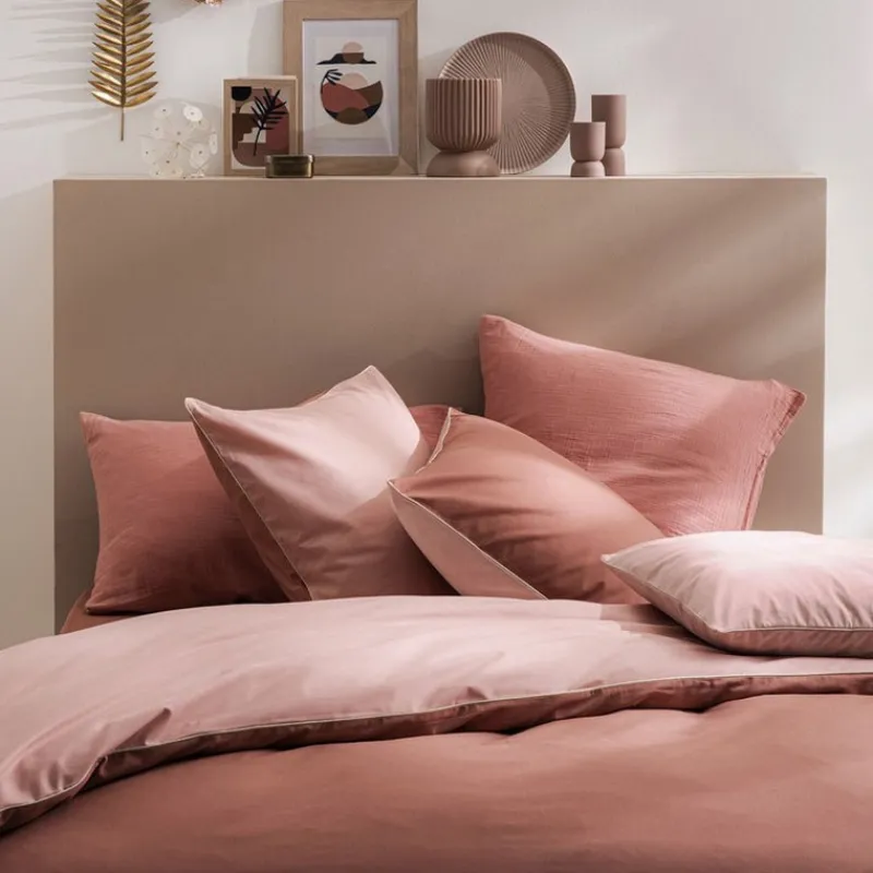 Housses De Couette, Parures<Essix Taie d'oreiller Bons jours rose doré,