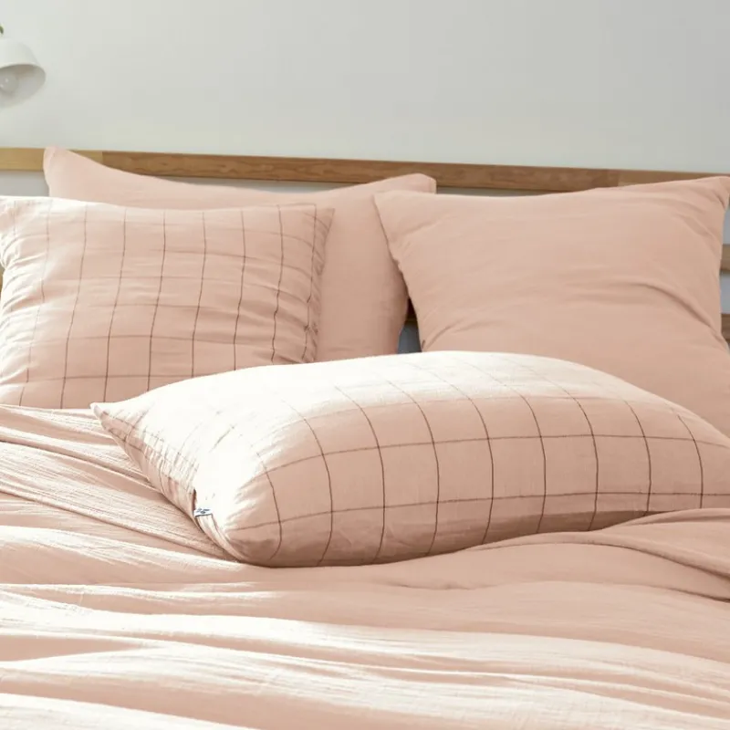 Housses De Couette, Parures<L'effet papillon Taie d'oreiller Gaze de coton Gaïa Match Guimauve,
