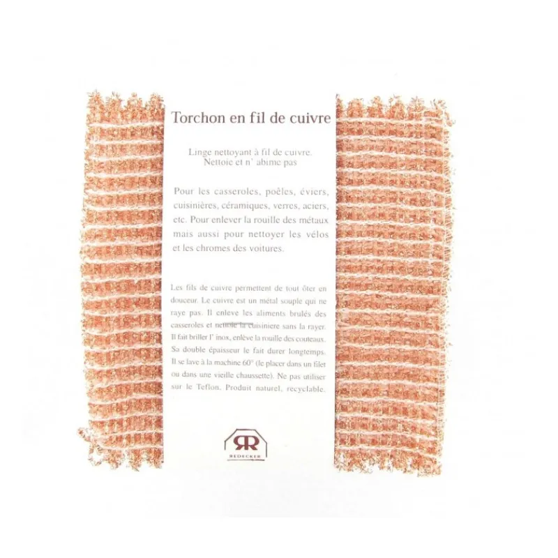 Brosserie<REDECKER Torchon en fil de cuivre,